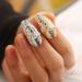Dervivea Crystal Lightning Fingertip Ring Gold Cz Finger Nail Rhinestones Statement Nail Rings Lightning Finger Ring Nail Jewelry for Women and Girls(Gold lightning) - Buy Online on GoSupps.com