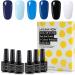 Lagunamoon 6 Colors Gel Nail Polish Set | Blue Black White Soak Off Long Lasting UV LED | DIY Manicure Kit 8ml | Salon Quality Gift Set - Buy Online on GoSupps.com