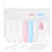 12-Piece Travel Bottle Set with 2 sheets Label Stickers 1-Piece Toiletry Bag Hose Squeeze Bottle Spray Bottle Refillable Liquid Container for Toiletries Cosmetics