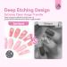 Saviland French Tip Nail Stamp Kit - 4 Reusable Stainless Steel Nail Art Stamps with Patterns | B-4PCs Nail Art Stamping Set for Perfect Manicure - Buy Online on GoSupps.com