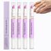 Stylos Huile Pour Cuticules Stylos Cuticules Pointe En C ramique Stylo De Soin Des Ongles 2-en-1 Stylo De Soin Des Cuticules Portable Stylo De Dissolvant De Cuticules (4PCS)