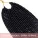 Tess Braids Extensions - Ombre 20 Twist Crochet Braiding Hair (100g) - Smooth Faux Locs | Black/Dark Gray | 20 Strands/Pack - International Shipping Available - Buy Online on GoSupps.com