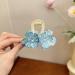 Yneyi Flower Hair Claw Clip Flower Hair Clip Flower Claw Clip Hair Accessories For Women (Blue Small)
