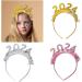 hgnxa 2024 New Year Hairband Women Students Music Festivals Photography Hairband Sequins Letter Headbands for Taking Photo Gold - Buy Online on GoSupps.com