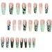 JustOTRY 24 Pcs Multi Colour French Press on Fake Nails | Pretty Nude Ballerina Stick on Nails for Women | Acrylic Coffin False Nails with Glue | Nail Art Pastel & Coffin Design - Buy Online on GoSupps.com