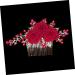 Beatifufu Rose Hair Comb Rose Head Decor Hair Jewelry Comb Wedding Hair Side Comb Wedding Hair Accessories for Brides Bridesmaid Hair Comb Female Insert Comb Wedding Hair Comb Cloth Red - Buy Online on GoSupps.com