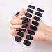 Glitter Street Black Nail Wraps - 8 Sheets (128 Pieces) Self-Adhesive Nail Art Strips for Women - Buy Online on GoSupps.com
