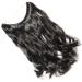 Buy Silk-Co Adjustable Rubber Band Hair Extensions - Invisible Cord Corrugated Synthetic - 50cm Black for Women - Buy Online on GoSupps.com