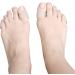 Soft Silicone Hallux Valgus Orthosis | Toe Overlap Correction Pads for Foot Pain Relief - Unisex White - Buy Online on GoSupps.com