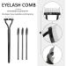 Steel Pin Eyelash Comb Set with Portable Metal Eyebrow Separator - 4pc Makeup Tool Kit - Buy Online on GoSupps.com