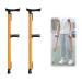 Underarm Crutches Adjustable Walking Canes for Adults Ergonomic Handle Walkers Aid for The Elderly Suitable for Height: 150-190cm/5'-6' 2'' (Color : Yellow Size : 1 count) anniversary Lucky Star Yellow 2 counts
