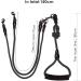 3-in-1 Dog Leash Coupler - 360 Rotatable Triple Leash for Small & Medium Dogs - Adjustable Splinter Linen Black - Perfect for 1 2 or 3 Pets - Buy Online on GoSupps.com