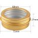 Zeoabsy 100 Pcs 60ml Gold Aluminum Tin Cans with Screw Cap & Viewing Window for DIY Ointments Candles Cosmetics & Shaving Soap - Perfect for International Shipping - Buy Online on GoSupps.com