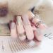 Hujl Artificial nails 24 pieces/set of Matte Artificial Nails prefabricated and completely gold-pressed on the nail art sticker tool for artificial artificial nails