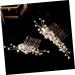 FRCOLOR Set of 3 Pearls Hair Comb Wedding Comb Made of Crystal Elegant Hair Comb Pearl Hair Comb Pearl Wedding Comb Headpiece Made of Pearls Hair Comb for Women Accessories Handmade Bride - Buy Online on GoSupps.com