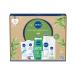 NIVEA Natural Pamper Kit Skincare Regime Gift Set Women's Gift Set Includes Shower Gel Day Cream Face Mask Body Lotion Lip Scrub Moisturiser and Face Cloth
