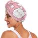 White Cat Head Stars Hair Towel 2 Pack | Super Absorbent Quick Dry Hair Turbans for Women & Girls - Buy Online on GoSupps.com