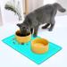 Umtiti Waterproof Bowl Pad for Dogs & Cats | Slipproof Silicone | 48x30cm Green - Dishwasher Safe - Buy Online on GoSupps.com