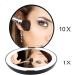 dieyyuca Portable Folding Mirror with LED Light Makeup Mirror 10X Magnifying Glass 12 Lamp Bead Mini Mirror Black - Buy Online on GoSupps.com