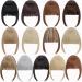 Bangs Hair Synthetic Fake Blunt Air Bangs Clip in Hair Extensions Clip in French Bangs Straight Fringe False Hairpiece for Women Bangs Hair Clip(F12-613) - Buy Online on GoSupps.com
