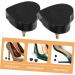 5 Pairs Heart Shaped High Heel Pads - Replacement Heel Caps for Shoe Repair - PVC Heel Tips - Black Shoe Spikes (2.00x2.00x2.00CM) - International Shipping - Buy Online on GoSupps.com