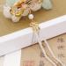 White Vintage Flower Pearl Barrette Earring Tassel Hair Pin Set - 3 Pairs | Kawaii Kimono Floral Hair Accessories for Women - Buy Online on GoSupps.com