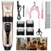 Dog Clippers Rechargeable Low Noise Cordless Pet Clippers with 4 Guide Combs and Cleaning Brush Nail Kits