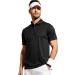 MIER Men's Quick Dry Polo Shirt - Black, Small | Moisture Wicking Recycled Polyester, Golf & Casual Wear - Buy Online on GoSupps.com