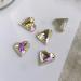 FEIlei 10x Water Droplet Nail Charms Pointed Back Nail Art Charm Heart Nail Rhinestones