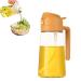 Yerba Mate Oil Sprayer for Cooking Acssart 2 in 1 Glass Oil Sprayer & Dispenser Spray Oil Dispenser For Kitchen Food-grade Oil Mister for Air Fryer Salad Frying BBQ (Orange)