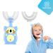 U-Shape Children's Toothbrush - Food-Grade Silicone BPA Free Extra Gentle - Hygienic for Kids (Ages 2-8) | DGN Toys Blue - Buy Online on GoSupps.com