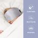 Luxury Mulberry Silk Sleep Mask - Adjustable Eye Cover for Sleeping in Moonlit Silver | Soft Pressureless Blackout Design for Ultimate Comfort | Ideal for Back & Side Sleepers - Buy Online on GoSupps.com