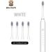 Sonic Electric Toothbrush for Adults & Students | 6 Modes 4 Brush Heads IPX7 Waterproof USB Rechargeable - White - Buy Online on GoSupps.com