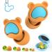 Kids Ear Plugs 2 Pairs(6-12 yrs) Earplugs for Children or Adult with Small Ear Canals Reusable Silicone Noise Canceling Ear Plugs for Concerts/Flying/Study/Noise Sensitivity/Anxiety(Orange+Yellow)