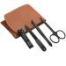 Portable Nail Clipper Set Nail Enhancement Set Stainless Steel Nail Clipper Tool Travel (Color : Brown)