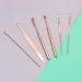 ONLYKXY 6pcs Stainless Steel Ear Wax Removal Kit - Portable Ear Pick Cleaner Set with Spiral Spring Ear Spoon and Curved Digger - Golden - Buy Online on GoSupps.com