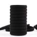 Super Soft Elastic Hair Ties - 60 Black Rubber Bands for Girls & Women | Metal-Free Everyday Use Scrunchies - Buy Online on GoSupps.com