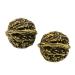 Minkissy 1 pair copper walnut simulated walnut model nut ornament photo prop walnut massive brass handle hand massage handmade balls handicrafts para brass decor pure copper handicrafts 3.5x3cm gold -colored