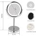 SHACJHNN Lighted Makeup Mirror 1x/10x Magnifying Vanity Mirror with Lights | Double Sided Cosmetic Mirror | Silver-Dimmable Switch - Buy Online on GoSupps.com