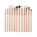12th eye make-up brush set Professional eye brush eyeshadow Blender eyebroweeyeliner highlighter brush important concealer cosmetics brush tool (beige)