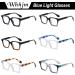 Buy Square Blue Light Glasses for Men & Women - Fashionable Rectangle Computer Eyewear for Anti Eyestrain & Headache Relief - 01 Black 48mm - Buy Online on GoSupps.com