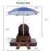 Creechwa Wooden Squirrel Feeder Picnic Table with Umbrella and Corn Cob Holder - Outdoor Bird and Squirrel Feeding Station for Garden Trees, Brown - Buy Online on GoSupps.com