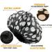 Terry Cloth Lined Waterproof Shower Cap for Women - Reusable Double Layer Bath Cap with Dry Hair Function - Black and White Dots Design - Buy Online on GoSupps.com