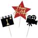 Qertesl Happy Birthday Movie Cake Topper Movie Night Cupcake Toppers Decoration Hollywood theme Cake Party Decoration. - Buy Online on GoSupps.com