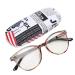 Fashionable clear glasses portable older presbyopic glasses with comfort spring hinges Storage box men women vintage reading glasses (+4.0)