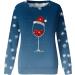 Women s Christmas Sweater Top | Festive Ugly Santa Claus Pullover | Long Sleeve Blouson | M 4-Blue | International Shipping - Buy Online on GoSupps.com