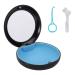 PXRJE Retainer Case - 1 Pcs Aligner Cases with Mirror Magnetic Closure Orthodontic Denture Box 1 Pcs Aligner Remover Hook + 1Pcs Brush (Black)