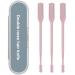 Double Sided Nose Hair Knife 2-in-1 Nasal Hair Cutter Nostril Hair Remover Tool Portable Manual 360 Rotating Nose Hair Trimmer with Ear Picker for Women Men Pink