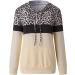 Bigfanshu Woman Plus Size Tops Casual Long Sleeve Hooded Printed Leopard Top Blouse Sweatshirt Sweater Beige - Buy Online on GoSupps.com