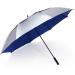 G4Free 72 Inch Huge Golf Umbrella UV Protection Auto Open Windproof Umbrella Oversized Extra Large Vented Double Canopy Umbrella for Family (Silver/Blue)